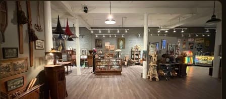 Panoramic sweep of the full Beautiful Things exhibition floor at the Occidental Fine Arts Center.